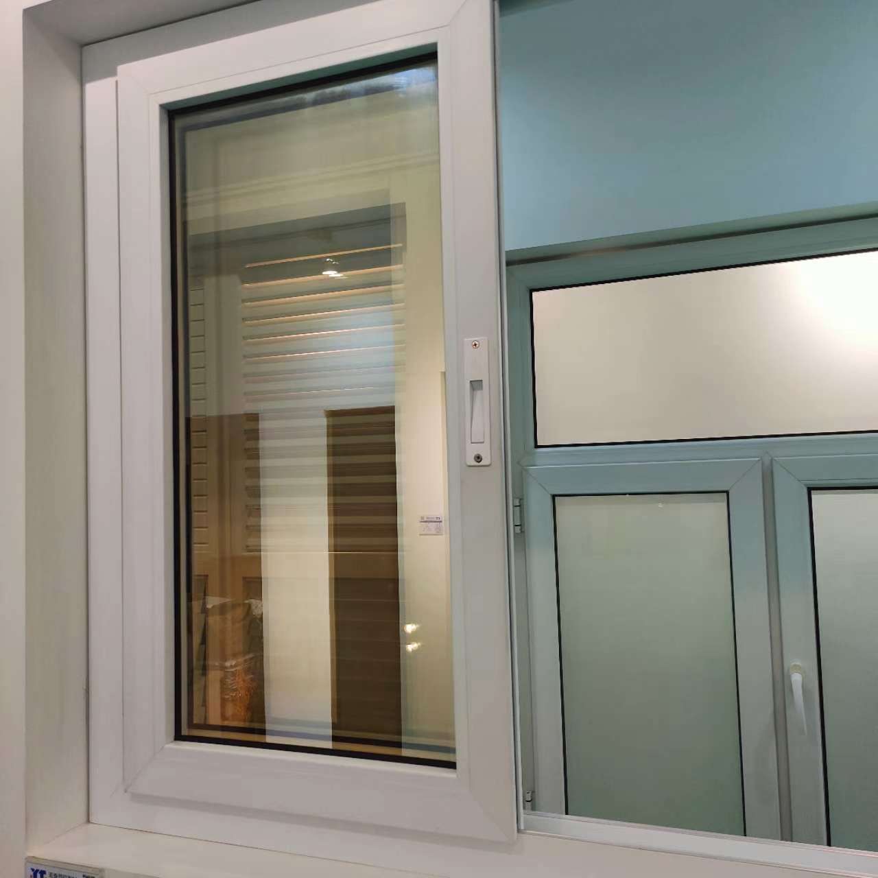 Double Glazed windows Sound Proof Hurricane Impact PVC/UPVC Sliding windows with Mosquito Net and Decorative Bar