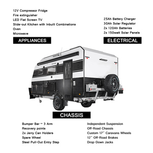 4x4 Luxury Aluminium Camping Travel Trailer RV Caravan <strong>Motorhome</strong> <strong>Small</strong> Off-Road Independent Suspension <strong>for</strong> <strong>Sale</strong> - Product Image 5