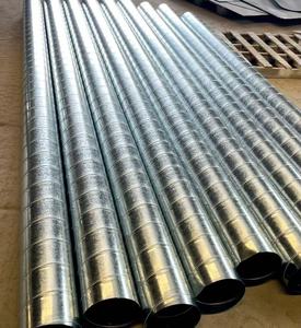 金属製エアダクト丸型換気パイプ亜鉛メッキ鋼管パイプライン大型厨房の調理煙の浄化に使用 - Product Image 1