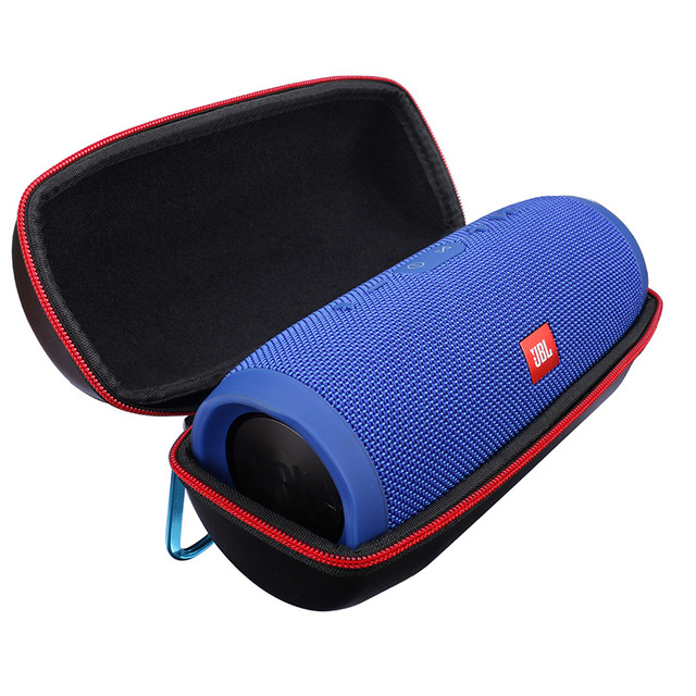 Protective Waterproof EVA Hard Subwoofer Speaker Case Compact Portable Travel & Camping Bag in Black