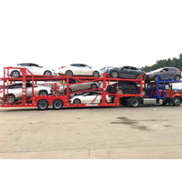 Semi-remorque de transport de voitures à double pont extensible en acier avec une charge utile maximale de 40 tonnes
