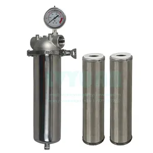 Hoge debiet enkele rvs 10 20 30 40 inch drank filter behuizing/liquid filter behuizing met micro cartridge filter