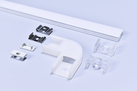 Profilé en aluminium LED de montage en surface de haute qualité, non étanche, 17*6 mm, 6063-T5, anodisé argent, pour décoration linéaire