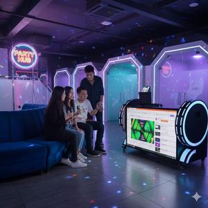 Cabine de DJ lumineuse à LED pour discothèque/KTV et Nouvel An chinois |   Full HD |   Réglable en hauteur et mobile |   Commandes en gros acceptées - Product Image 1
