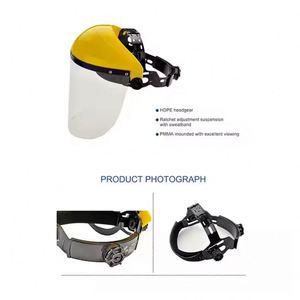 Vente directe d'usine, visière de sécurité intégrale montée sur la tête, visière transparente en polycarbonate, anti-éclaboussures, anti-impact, casque réglable - Product Image 4