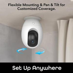 Caméra de sécurité WiFi intérieure SIXWGH 2K <span class=keywords><strong>avec</strong></span> audio bidirectionnel, vision nocturne, détecteur de mouvement, carte MicroSD, moniteur pour bébé et animaux domestiques, compatible Alexa - Product Image 2