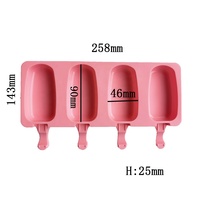 Moule à Crème Glacée en Silicone de Forme Ovale DIY, Moules à Esquimaux Faits Maison, Bac à Glaçons pour Congélateur, Fabricant de Bâtonnets à Glace, Outil de Pâtisserie