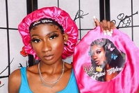 Bonnet en satin pour femme avec bande à nouer, bonnet de nuit en soie, vente en gros