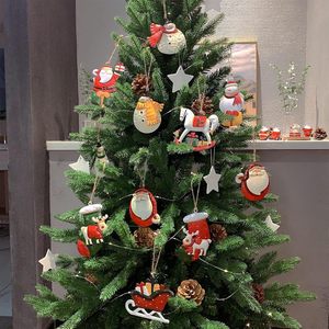 Xmas <b>Tree</b> Decor Hanging Retro Bell Wreath Santa Claus Christmas <b>Tree</b> Baubles Resin Painted Christmas Baubles Ornaments - Product Image 4