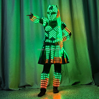 Costume de robot marcheur sur pilotis à LED pour adulte, vêtements de performance lumineux pour scène ou club, costume de mascotte de bar de danse avec lumières LED