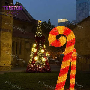 ไฟประดับรูปไม้เท้าคริสต์มาสแบบ LED สำหรับตกแต่งวันหยุดกลางแจ้งและจัดแสดงภูมิทัศน์เชิงพาณิชย์ - Product Image 2