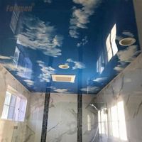 Dekorasi Interior Rumah Pangui, Pola Langit Berbintang, Film PVC, Pola Pohon Langit, Plafon PVC Stretch