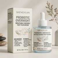 Sérum hydratant pour les pieds post-biotique fermenté OEM personnalisé, film invisible respirant pour la nuit, traitement lissant pour les talons au panthénol