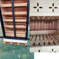 JIUFU Cave à Cigares Électrique en Bois de Cèdre Espagnol avec Hygromètre Numérique et Contrôle de Température, Grande Capacité