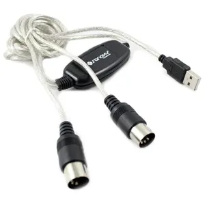 <strong>USB</strong> <strong>In</strong>-OUT MIDI Cable PVC Jacket MIDI Adaptor with PC <strong>Interface</strong> for Musical Keyboard Stock Product - Product Image 1