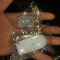 Lampu LED Bentuk Bunga Warna Putih Hangat, Bertenaga Baterai, Tahan Air, untuk Dekorasi Pesta Natal