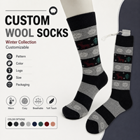 Chaussettes de Noël nordiques haut de gamme en mélange de laine douce avec logo personnalisé pour cadeaux