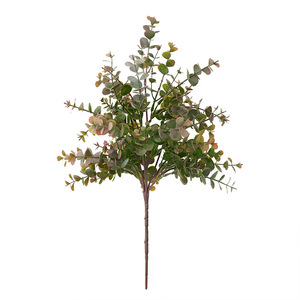 Arreglo Floral <span class=keywords><strong>Artificial</strong></span> de <span class=keywords><strong>Eucalipto</strong></span>, Ramo de <span class=keywords><strong>Eucalipto</strong></span> <span class=keywords><strong>Artificial</strong></span> de PVC con Borde Rosa Suave, Hojas Redondas Otoñales para Decoración de Escritorio - Product Image 6