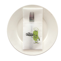 Logo personnalisé de haute qualité préplié Airlaid couverts papier dîner serviette lin sentir serviette