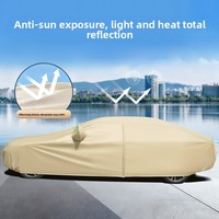 Housse de voiture en tissu Oxford épais doublée de polaire, anti-UV, imperméable, anti-neige, isolante thermiquement, adaptée à toutes les saisons