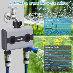 2 Zones Outdoor Watering <b>Timer</b> Programmable Smart Controller with Remote, Rainproof Eco-Friendly for & Drip System - Product Image 2