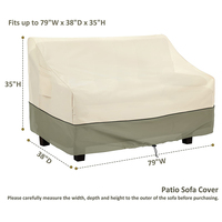 Housse de protection étanche à la poussière pour canapé d'extérieur d'angle de meubles de jardin