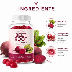Compléments de Betterave Biologique de Haute Qualité, Gommes à Mâcher Riches en Vitamines B9 et B12, Améliorent l'Immunité, Végétaliens, pour Adultes et Nouveaux-nés - Product Image 2