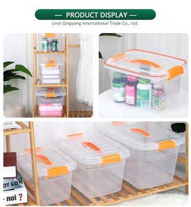 Nhựa Trong Suốt Lưu Trữ Thùng Hộp Có Nắp Đậy Công Suất Lớn <span class=keywords><strong>Container</strong></span> Cho Quần Áo Đồ Chơi Nhà Stackable Organizer - Product Image 5