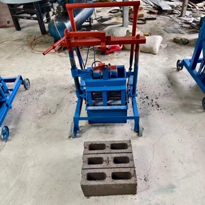 Trung Quốc Nhà máy cung cấp trực tiếp kích thước nhỏ xách tay di động bê tông rỗng khối máy làm với di chuyển bánh xe - Product Image 2
