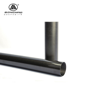 Tubo de Fibra de Carbono Redondo de Alta Resistencia 3k Personalizado al por Mayor, 100% Carbono, 48mm 50mm 52mm 54mm - Product Image 3