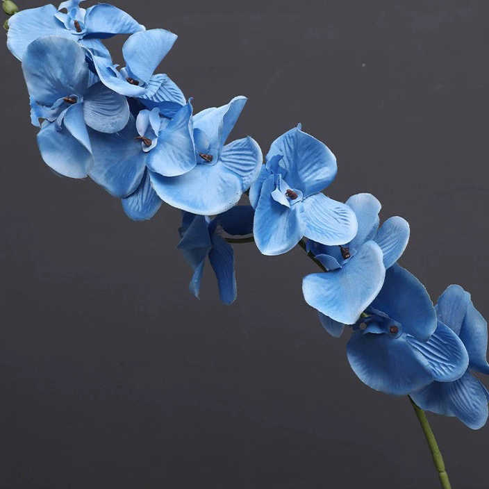 Waterproof Blue Rose Bouquet Outdoor Event Decoration Blue Anemone Faux Flowers for Photography Studio Backdrops