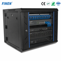 WMG Datacom 壁挂式机柜 - 坚固的 CRS 外壳，防刮玻璃前板，易于打开的侧板和后板，用于电缆管理