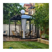 Tente de yourte dôme en verre de luxe moderne cadre en fer conception étanche quatre saisons pour événements en plein air décoration de villa personnalisable