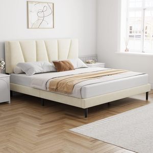 Offre Spéciale plate-forme rembourrée à cadre de <span class=keywords><strong>lit</strong></span> <span class=keywords><strong>complet</strong></span> à lattes de bois modernes et solides avec tête de <span class=keywords><strong>lit</strong></span> - Product Image 1