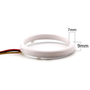 Lampu Halo Mobil Angel Eyes 60mm 70mm 80mm 90mm 95mm 100mm 110mm 120mm Lampu Kapas Auto Halo Ring 12V Lampu Depan 4014 SMD Putih+Kuning - Product Image 5