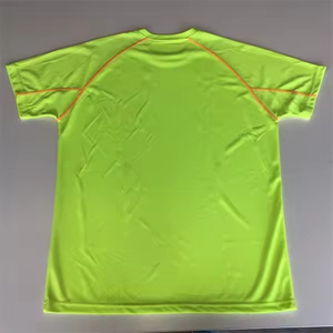 Camiseta Deportiva Transpirable Personalizada para Hombre, para Maratón, 100% Poliéster, con Estampado Verde Fluorescente - Product Image 1