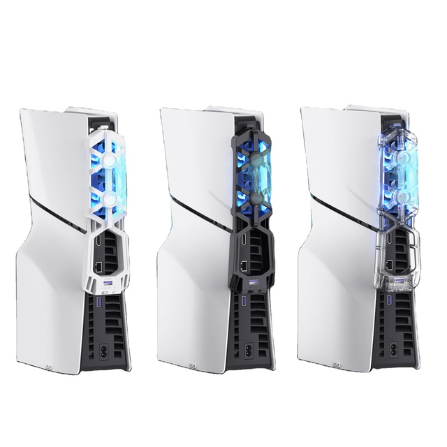 For  PS5 Cooling Fan Dynamic Lighting Modes Low Noise Smart Cooling Performance  for PS5 Slim Console