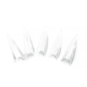 Faux ongles français en plastique avec strass, forme stiletto longue, demi-couverture, pour extension d'ongles en gel acrylique - Product Image 5