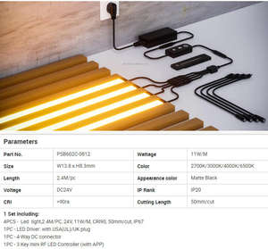 2400mm Recessed Soft LED <b>Light</b> Strip Acoustic <b>Wall</b> Panel Led Fiber LED Acoustic <b>Wall</b> Panels for <b>Wood</b> Slat <b>Wall</b> Panels - Product Image 2
