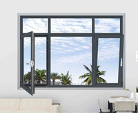 Ventanas Modernas de Alta Calidad, Horizontales, Abatibles, de Acero Inoxidable y Aleación de Aluminio, Resistentes al Fuego y al Calor, para Hogar, Hotel, Escalera