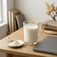 Poudre de Lait Dégraissé Biologique Pur Haute Valeur Nutritionnelle Marque Oaknova Support Vente en Gros pour Agents