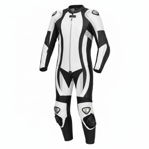 ชุดหนังสำหรับนักแข่งรถมอเตอร์ไซค์ผู้ชายเสื้อแจ็กเก็ตหนังกางเกงปรับแต่งได้ - Product Image 1