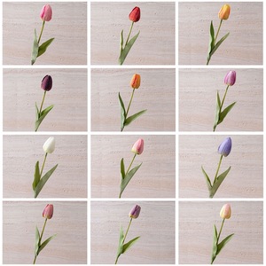 <span class=keywords><strong>Mousse</strong></span> de tulipe verte à tête unique en gros fleurs artificielles pour Noël et Thanksgiving décoration de mariage artisanat cadeau articles de décoration de la maison - Product Image 3