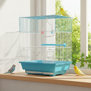 Jaula de Cría para Pájaros YS Easy Clean, Plegable, de Alambre de Hierro, Portátil, Colorida, para Periquitos, Canarios y Pinzones - Product Image 3