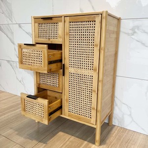 Nueva Llegada Rattan Hutch Gabinete Muebles Armarios Habitacion Dolap Meuble Salon Lager Bamboo Gabinetes Con Cuatro Cajones - Product Image 6