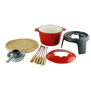 2022 gros émail chocolat petit <span class=keywords><strong>fromage</strong></span> <span class=keywords><strong>fondue</strong></span> Pot ensemble et 6 fourchettes à <span class=keywords><strong>fondue</strong></span> populaire - Product Image 3