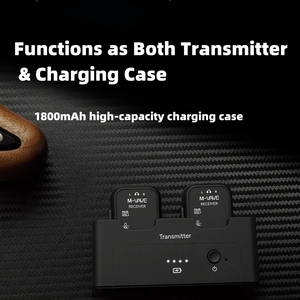 M-VAVE WP-12 2.4GHz không dây trong tai tai Tai nghe giám sát Hệ thống | 1tx + 2rx hệ thống W/3ms độ trễ cực thấp | 24h 1800mAh sạc trường hợp - Product Image 4