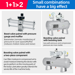 YC 20A VBAT20A นิวเมติก, คาร์บอนเหล็กปั๊มลมบูสเตอร์0.2 2MPa ความดันสำหรับซ่อมรถยนต์อุตสาหกรรมนิวเมติก - Product Image 6