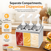 COOKAID Distributeur de sauce commercial à pression manuelle en acier inoxydable, pompe à sauce chauffante pour fromage, alimentation à température constante 1