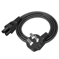 Câble d'alimentation portable pour charge rapide IEC 60320 C5, prise trèfle en cuivre pur stable de 1 m, compatible EU US UK AU CN